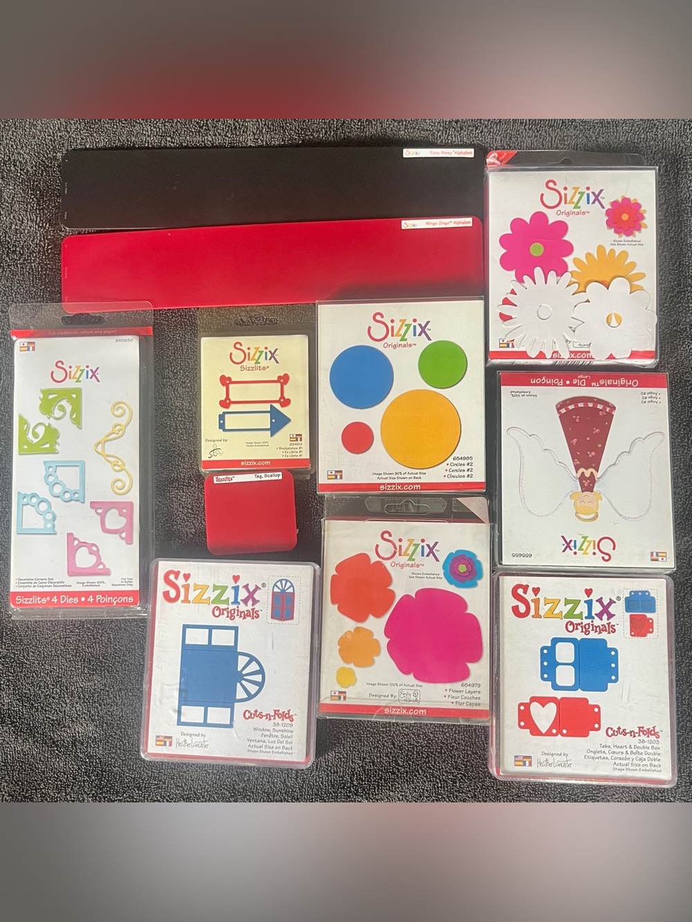 Sizzix Originals, Sizzlits, and Cuts-n-Folds Die Cutting Lot